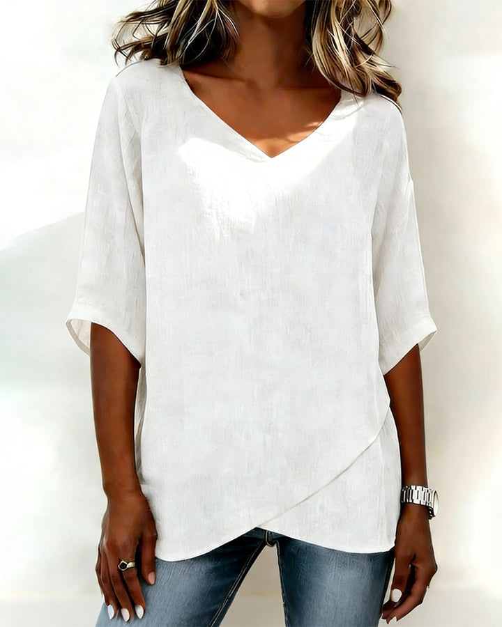 Donna | Irregular V-Neck Top