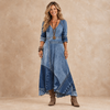 Harper | Denim-Inspired Maxi Dress