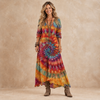Talia | Vibrant Bohemian Maxi Dress