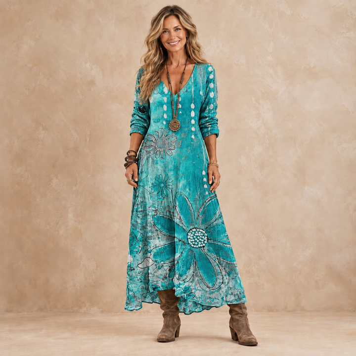 Brielle | Artistic Floral Maxi Dress