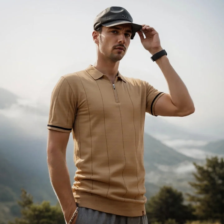 Men's Polo Shirt With Zip