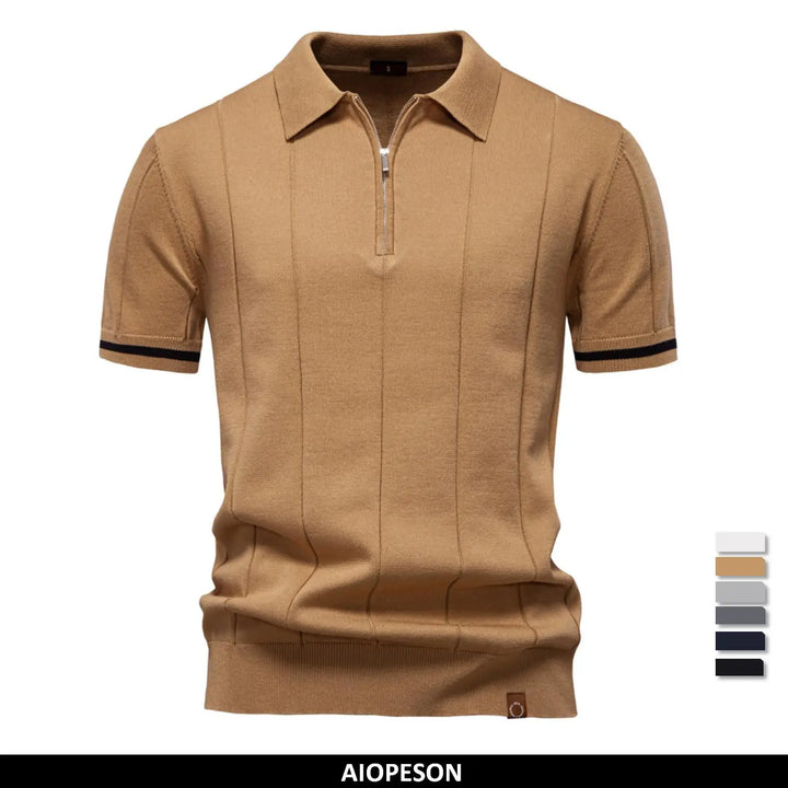 Men's Polo Shirt With Zip