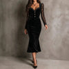 Viviana | Elegant Velvet Lace Dress