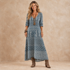 Allison | Geometric Bohemian Maxi Dress