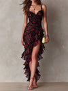 Marisole | Black & Red Floral Dress