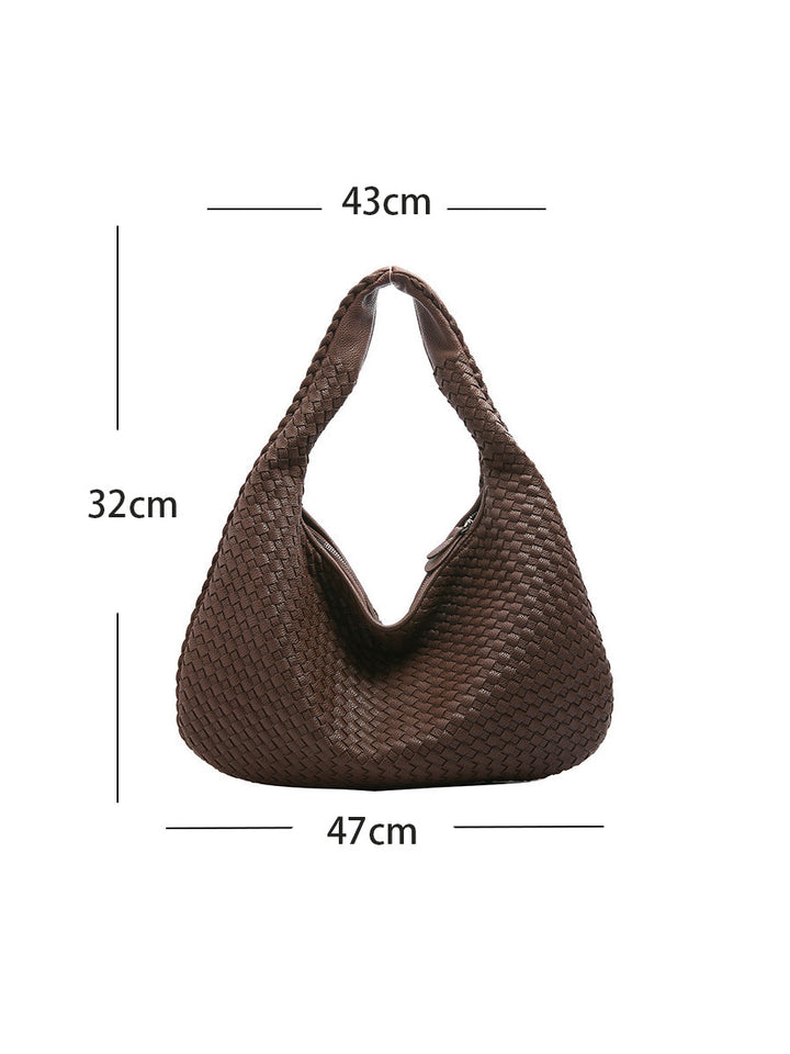 Women's Fashionable Leather Woven Bag MDA0844H2Y