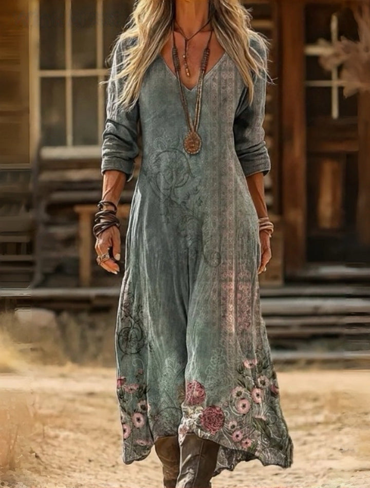 Florence | Vintage Rose Maxi Dress