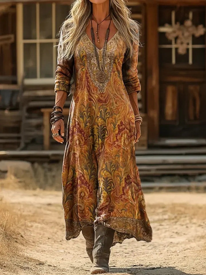 Marissa | Paisley Autumn Maxi Dress