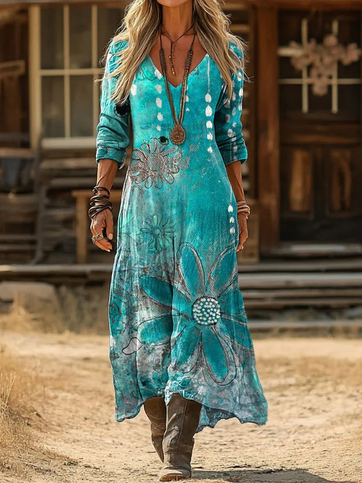 Brielle | Artistic Floral Maxi Dress