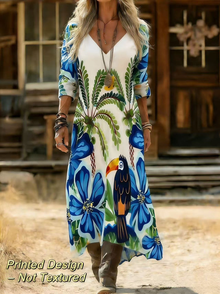 Marlowe | Tropical Botanical Maxi Dress