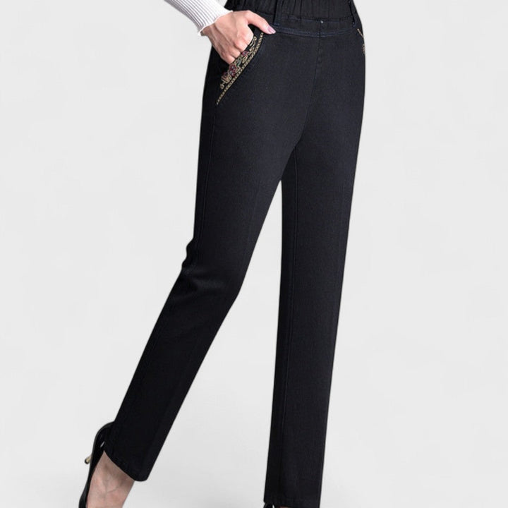 Marian | Women's Stretch Jeans with Side Pockets and Elastic Waist